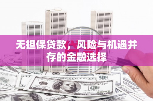勉县无担保贷款，风险与机遇并存的金融选择
