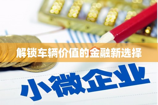 台儿庄解锁车辆价值的金融新选择