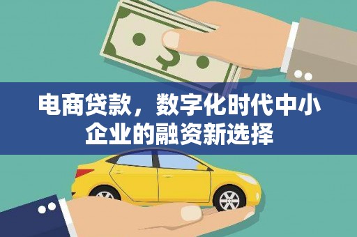 宜丰电商贷款，数字化时代中小企业的融资新选择
