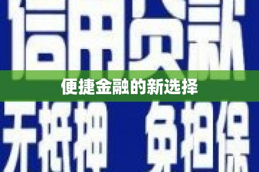 褒忠便捷金融的新选择