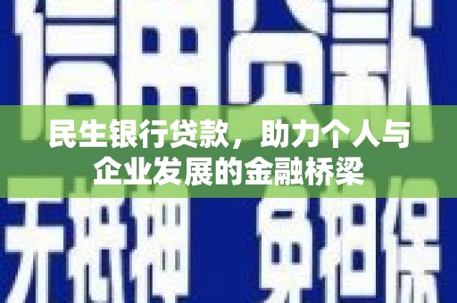 曲麻莱民生银行贷款，助力个人与企业发展的金融桥梁