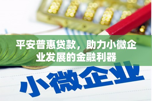 武侯平安普惠贷款，助力小微企业发展的金融利器