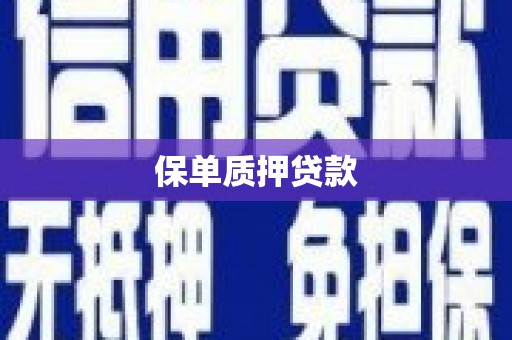 潼关保单质押贷款