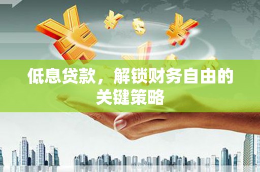 睢阳低息贷款，解锁财务自由的关键策略
