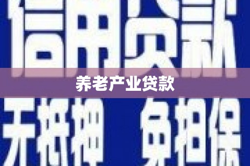 启东养老产业贷款